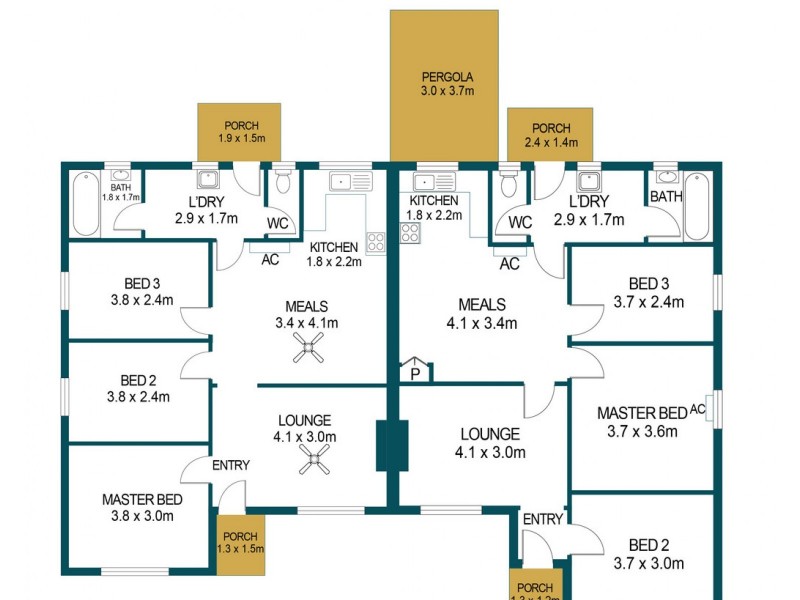 10 and 12 Mahood Street, Elizabeth Grove SA 5112 Floorplan