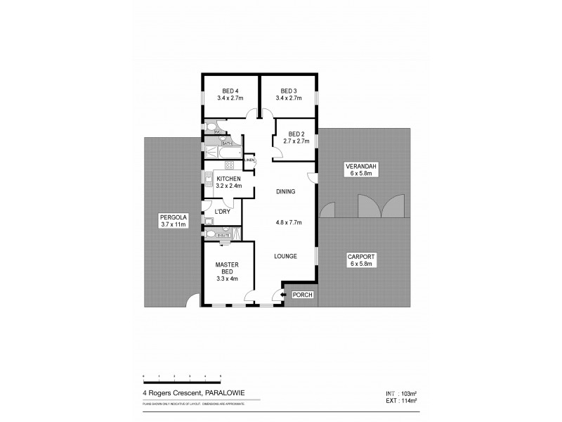4 Rogers Crescent, Paralowie SA 5108 Floorplan