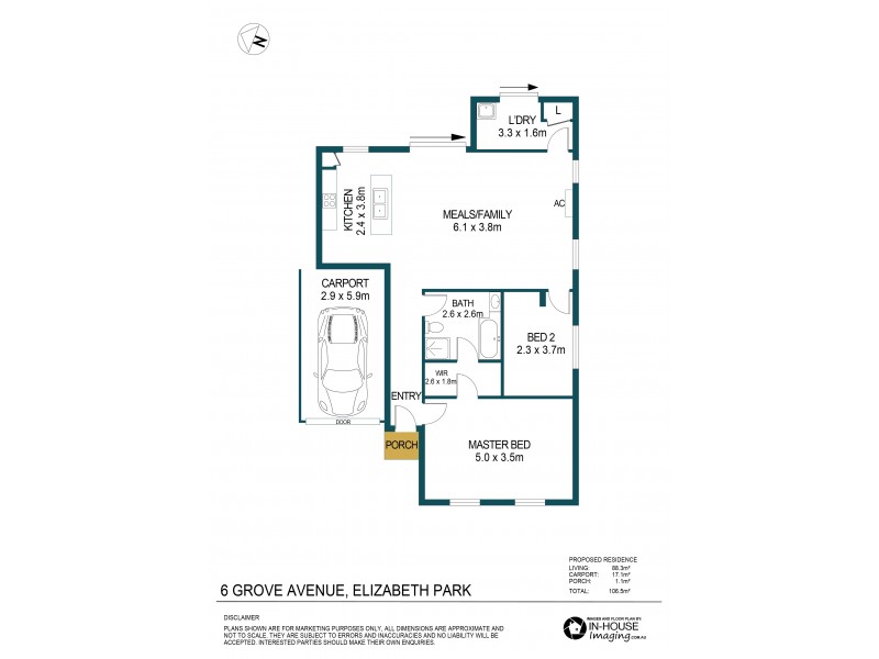 6 Grove Avenue, Elizabeth Park SA 5113 Floorplan