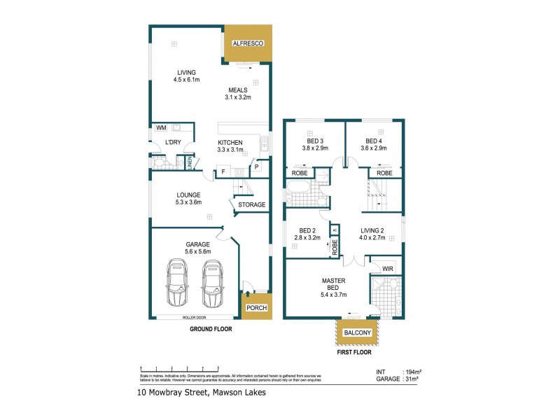 10 Mowbray Street, Mawson Lakes SA 5095 Floorplan