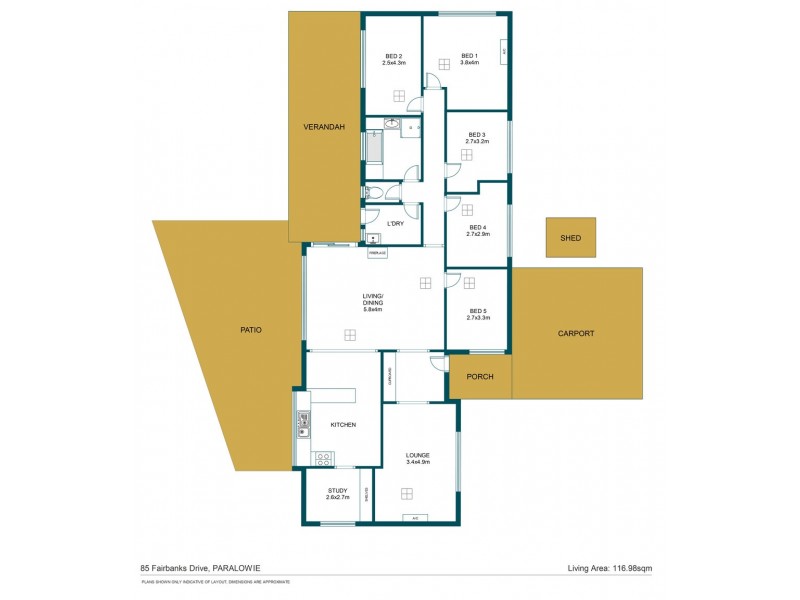 85 Fairbanks Drive, Paralowie SA 5108 Floorplan