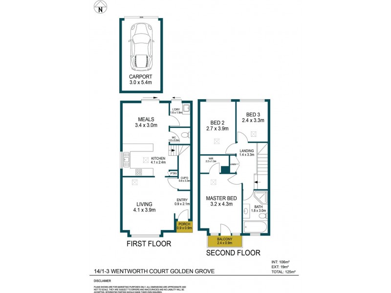 14/1-3 Wentworth Court, Golden Grove SA 5125 Floorplan
