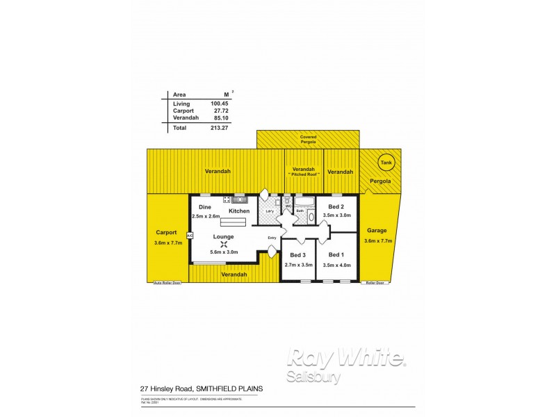 27 Hinsley Road, Smithfield Plains SA 5114 Floorplan