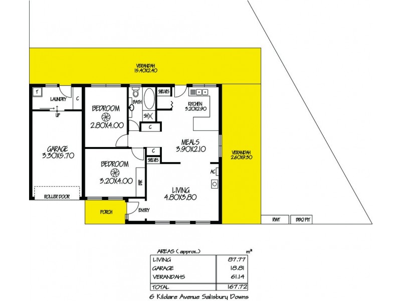 6 Kildare Avenue, Salisbury Downs SA 5108 Floorplan