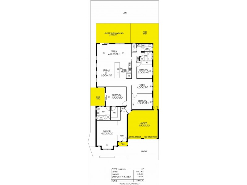 1 Amelia Court, Paralowie SA 5108 Floorplan