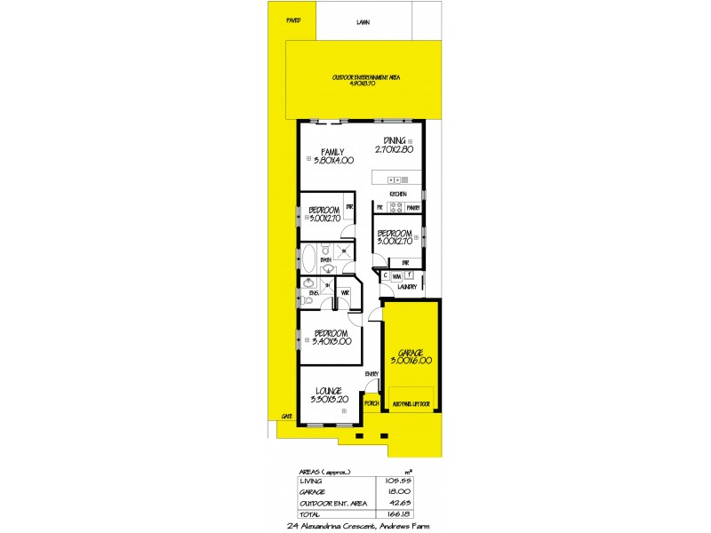 24 Alexandrina Crescent, Andrews Farm SA 5114 Floorplan