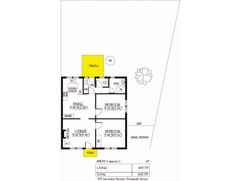 33 Secombe Street, Elizabeth Grove SA 5112 Floorplan