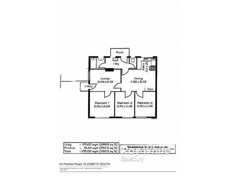 23 Penfold Road, Elizabeth South SA 5112 Floorplan