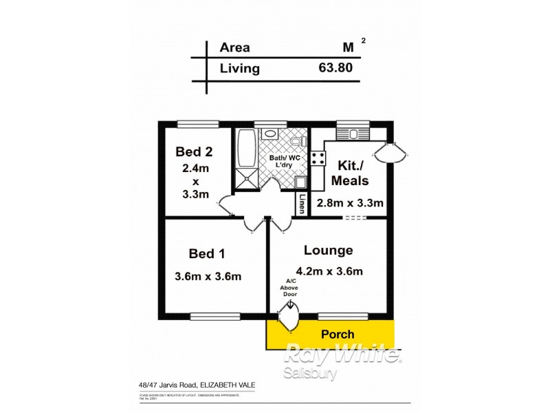 48/47 Jarvis Road, Elizabeth Vale SA 5112 Floorplan