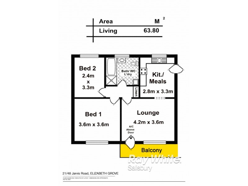 21/47 Jarvis Road, Elizabeth Vale SA 5112 Floorplan