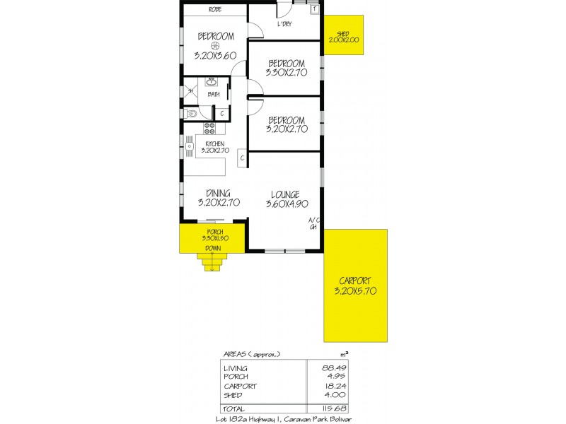 Lot 182A Highway 1 Caravan Park, Port Wakefield Road, Bolivar SA 5110 Floorplan