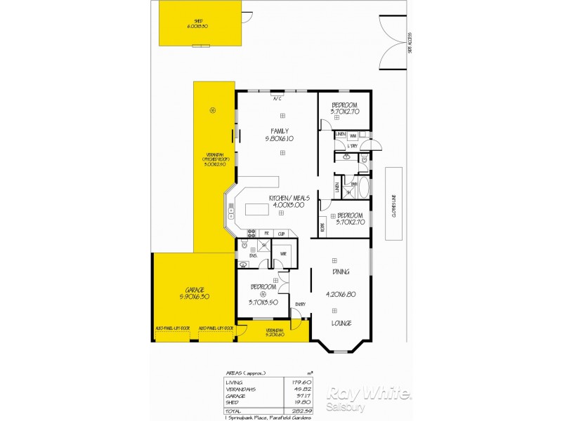 1 Springbank Place, Parafield Gardens SA 5107 Floorplan