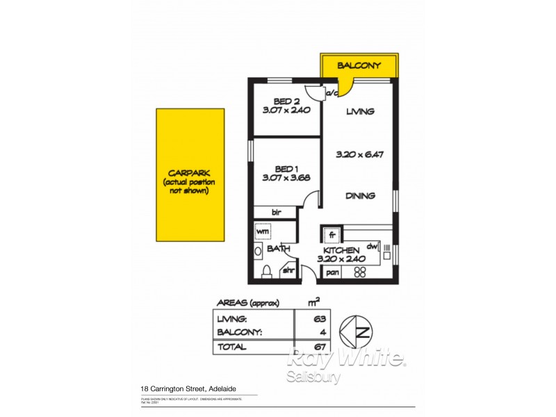18/388 Carrington Street, Adelaide SA 5000 Floorplan