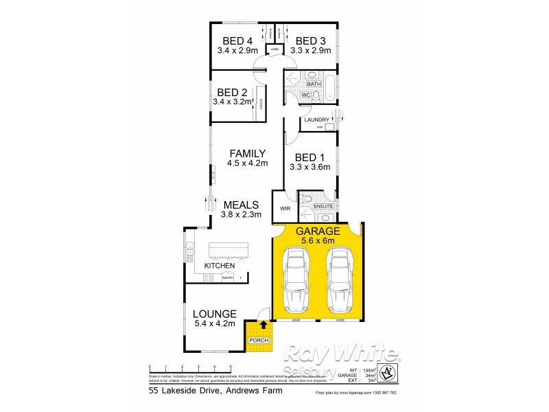 55 Lakeside Drive, Andrews Farm SA 5114 Floorplan