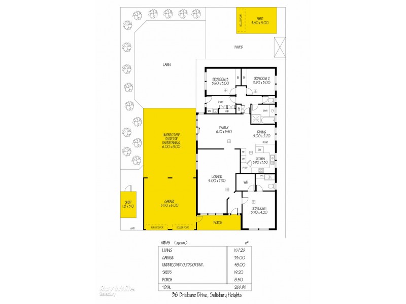 36 Brisbane Drive, Salisbury Heights SA 5109 Floorplan