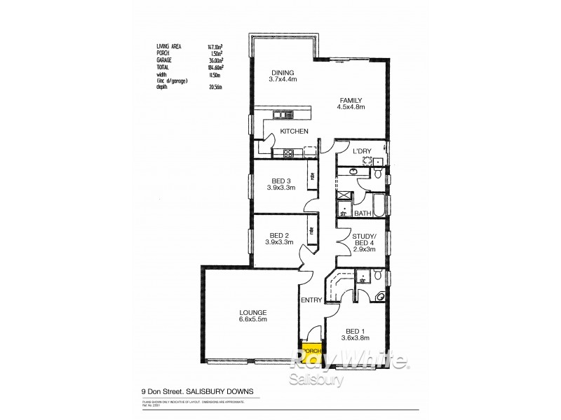 9 Don Street, Salisbury Downs SA 5108 Floorplan