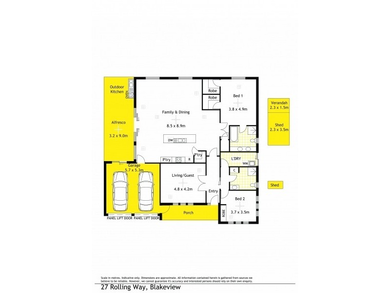 27 Rollings Way, Blakeview SA 5114 Floorplan