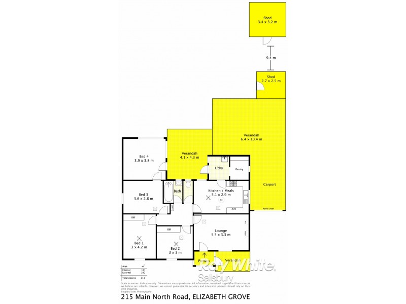 215 Main North Road, Elizabeth Grove SA 5112 Floorplan