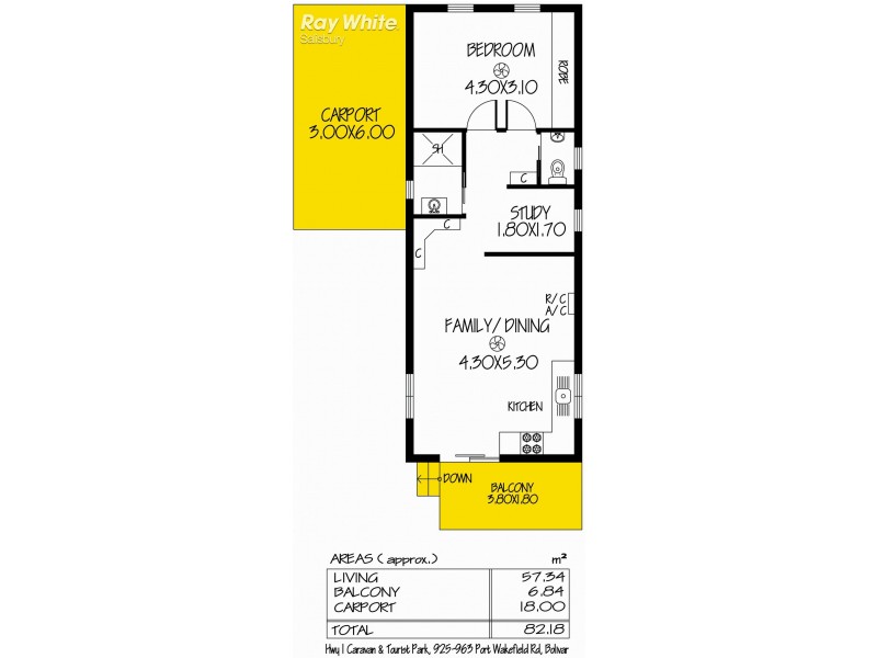 Lot 168 Highway 1 Caravan Park, Bolivar SA 5110 Floorplan