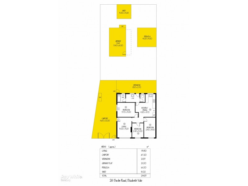 26 Durdin Road, Elizabeth Vale SA 5112 Floorplan