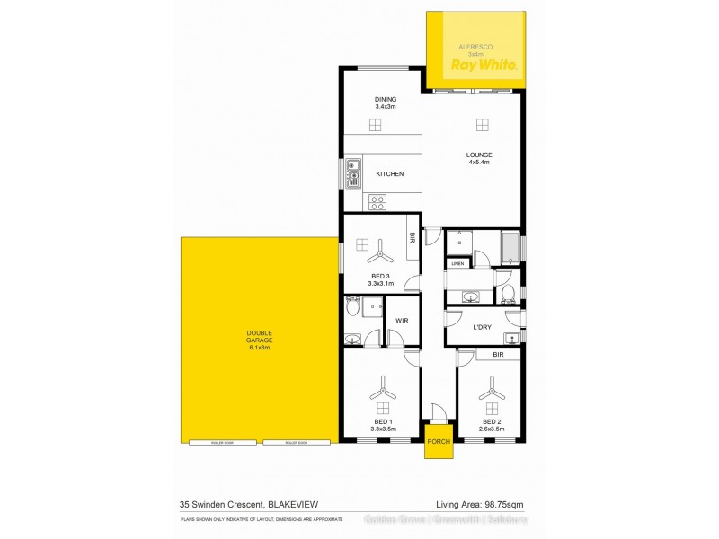 35 Swinden Crescent, Blakeview SA 5114 Floorplan