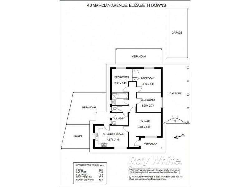40 Marcian Avenue, Elizabeth Downs SA 5113 Floorplan