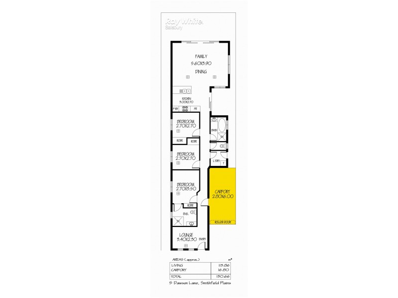 5 Dawson Lane, Smithfield Plains SA 5114 Floorplan