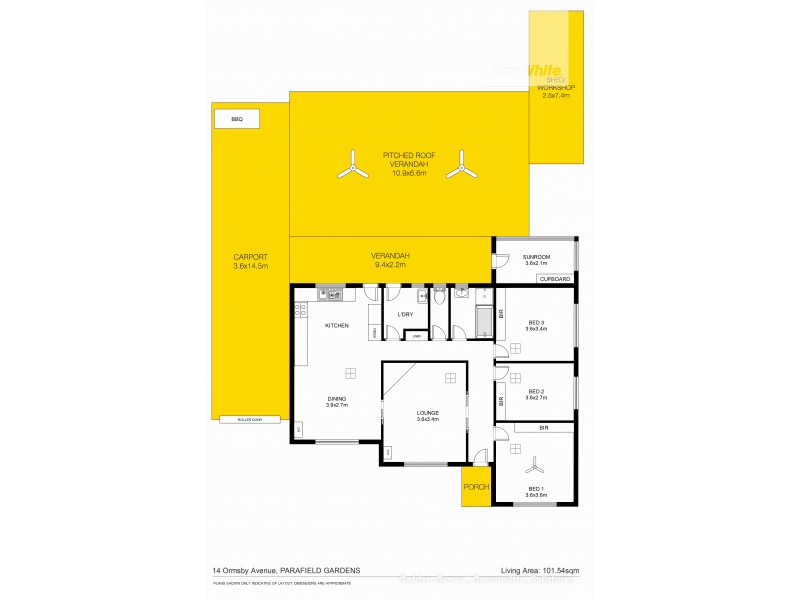 14 Ormsby Avenue, Parafield Gardens SA 5107 Floorplan