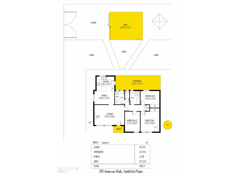 88 Anderson Walk, Smithfield Plains SA 5114 Floorplan
