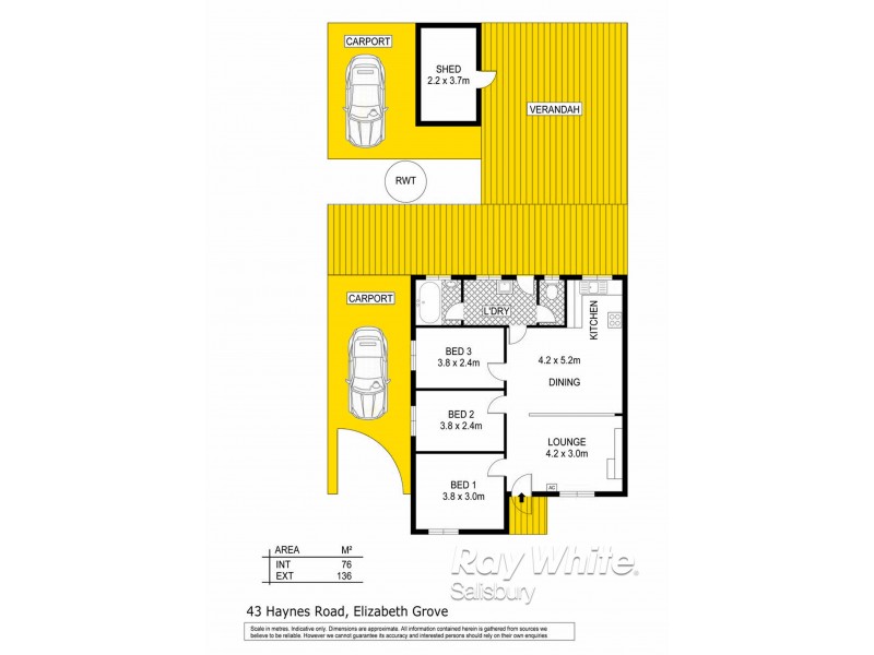 43 Haynes Street, Elizabeth Grove SA 5112 Floorplan