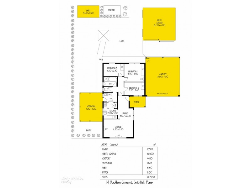 14 Blackham Crescent, Smithfield Plains SA 5114 Floorplan