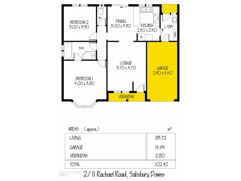 2/11 Rachael Road, Salisbury Downs SA 5108 Floorplan