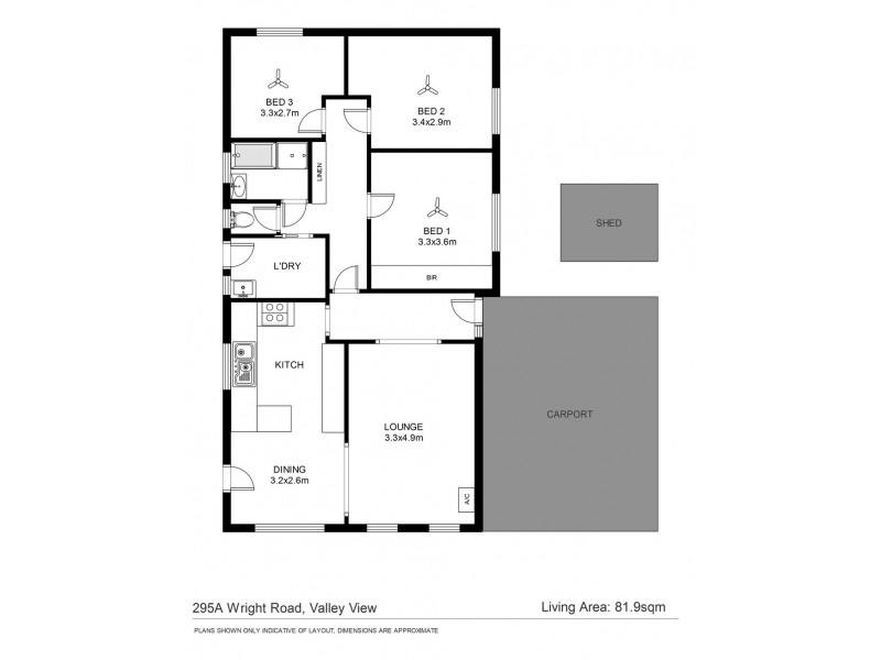 295A Wright Road, Valley View SA 5093 Floorplan