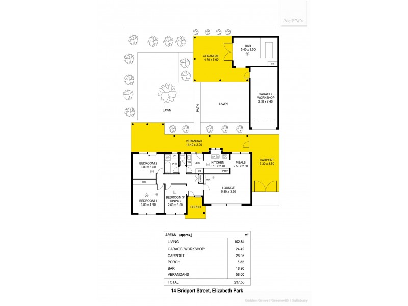 14 Bridport Street, Elizabeth Park SA 5113 Floorplan