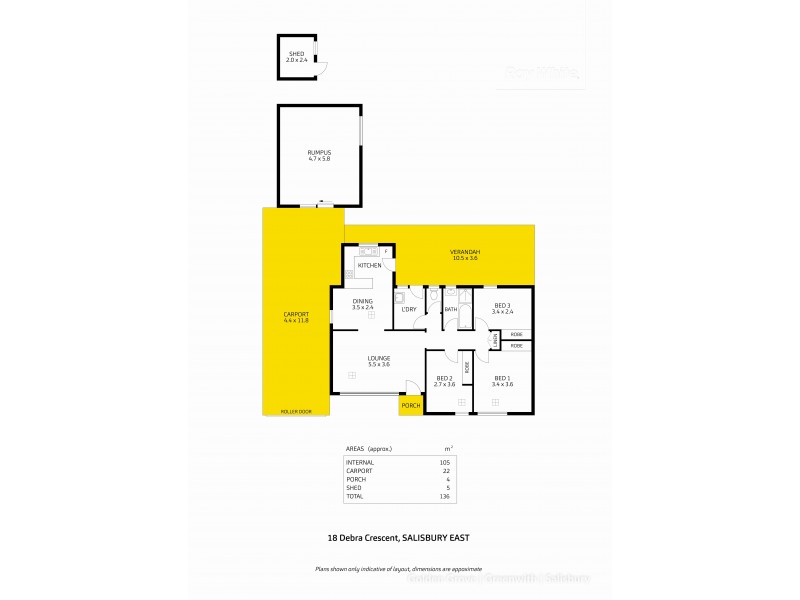 18 Debra Crescent, Salisbury East SA 5109 Floorplan