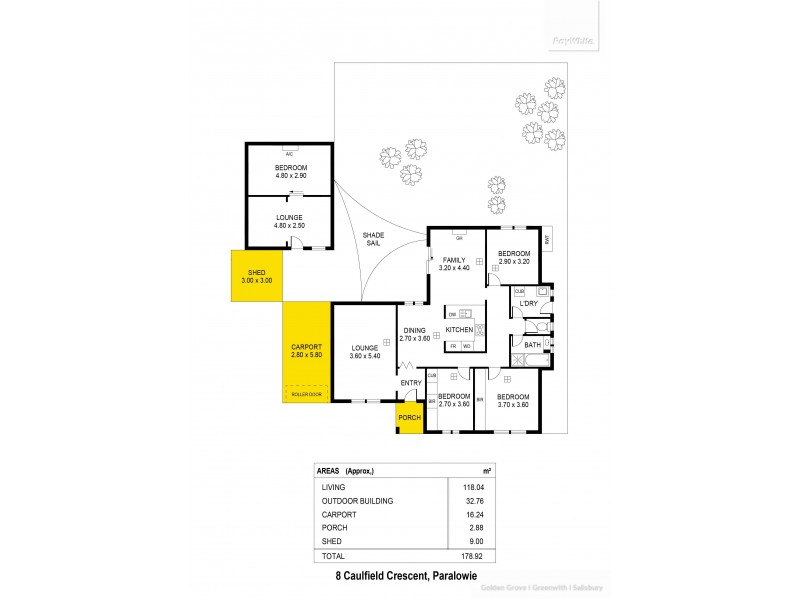 8 Caulfield Crescent, Paralowie SA 5108 Floorplan