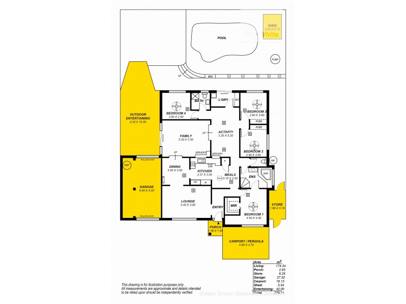 11 Rhodes Court, Hillbank SA 5112 Floorplan
