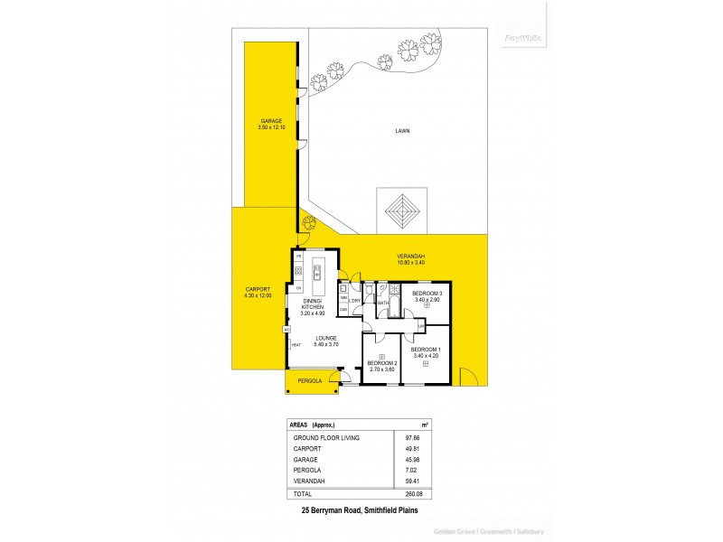 25 Berryman Road, Smithfield Plains SA 5114 Floorplan
