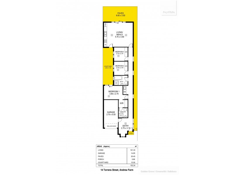 14 Torrens Street, Andrews Farm SA 5114 Floorplan