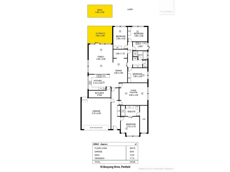16 Booyong Drive, Penfield SA 5121 Floorplan