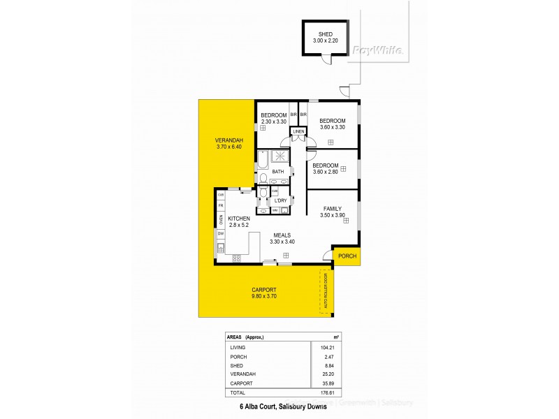 6 Alba Court, Salisbury Downs SA 5108 Floorplan