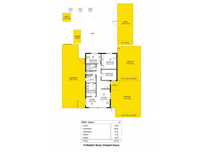16 Walditch Street, Elizabeth Downs SA 5113 Floorplan