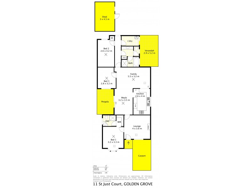 11 St Just Court, Golden Grove SA 5125 Floorplan