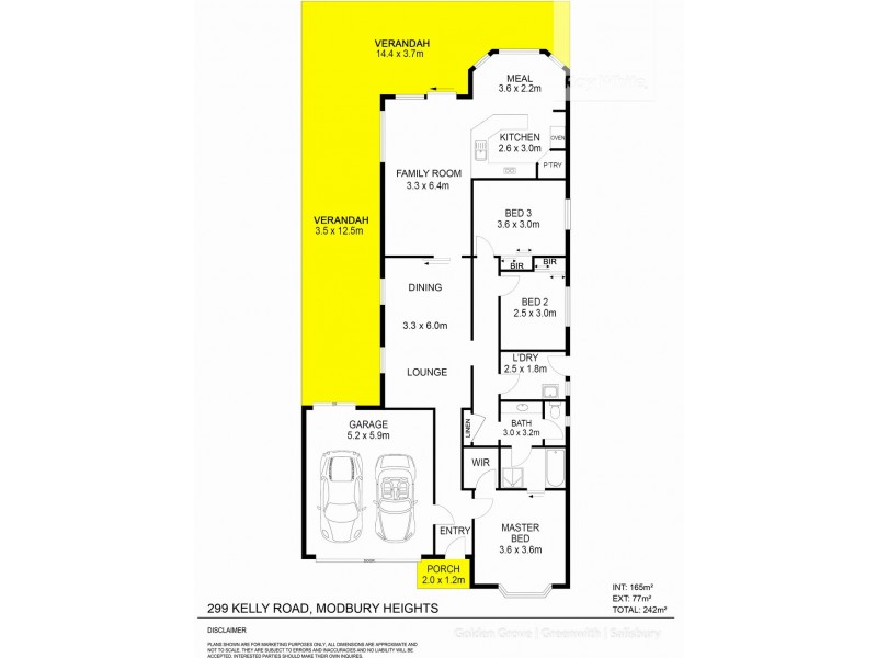 299 Kelly Road, Modbury Heights SA 5092 Floorplan