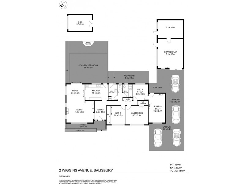2 Wiggins Avenue, Salisbury SA 5108 Floorplan