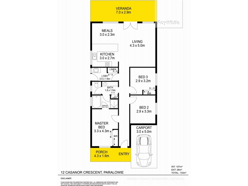 12 Casanor Crescent, Paralowie SA 5108 Floorplan