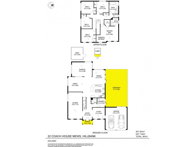 22 Coach House Mews, Hillbank SA 5112 Floorplan
