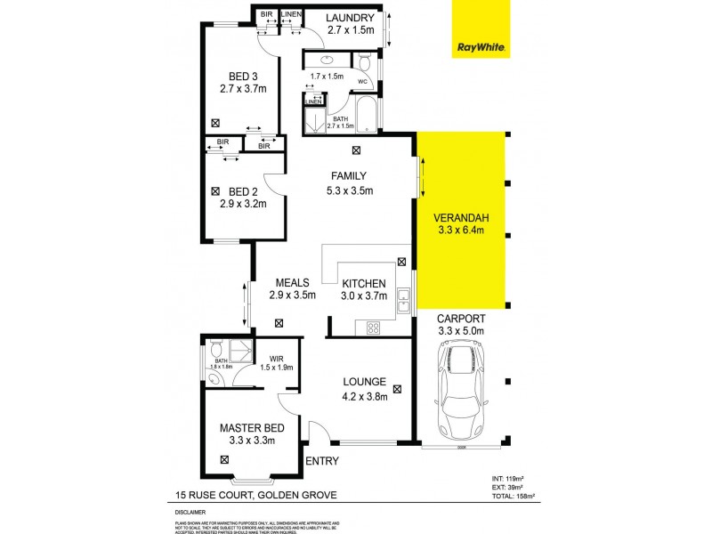 15 Ruse Court, Golden Grove SA 5125 Floorplan