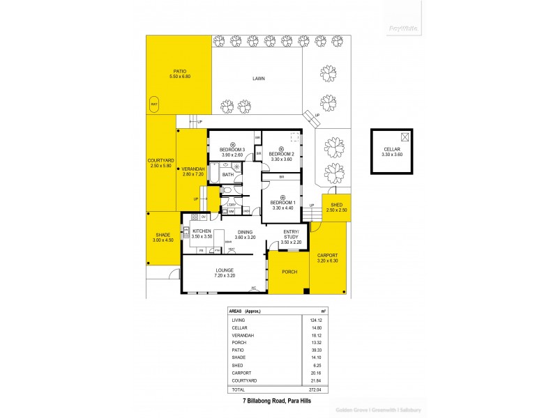 7 Billabong Road, Para Hills SA 5096 Floorplan