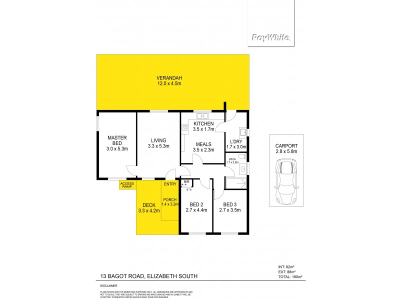 13 Bagot Road, Elizabeth South SA 5112 Floorplan